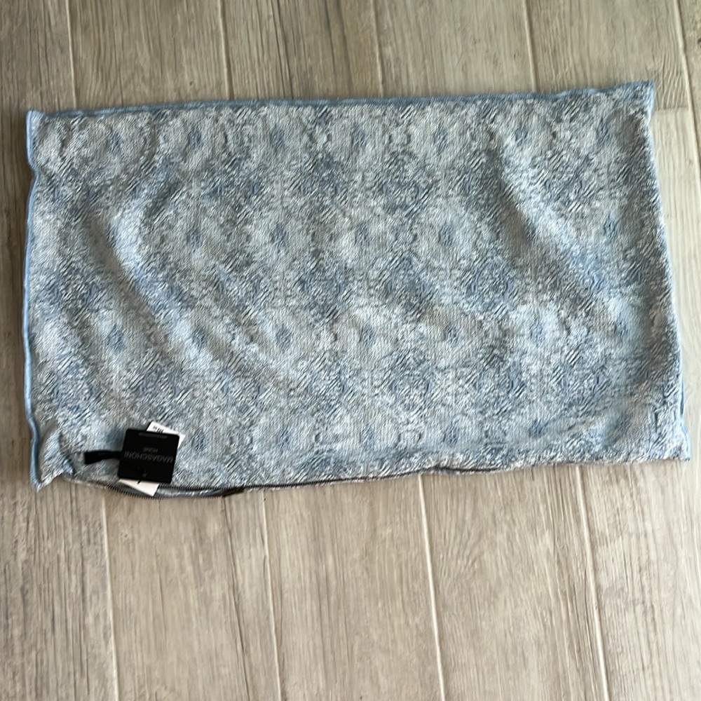 Magaschoni Home NWT sky blue boho textured pillow cover sham soft viscose 14x24